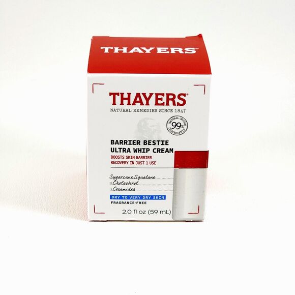 2 THAYERS Barrier Bestie Ultra Whip Face Cream & Ceramides Dry Skin Moisturizer - Picture 2 of 6